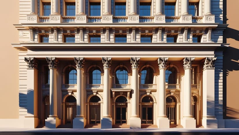 Modern financial institution building