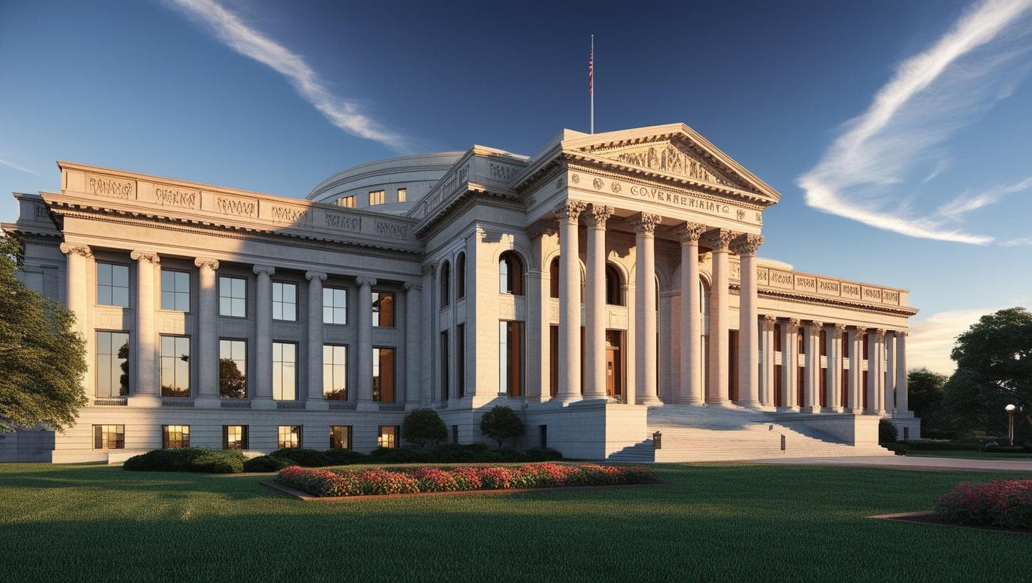 Government building with classical architecture
